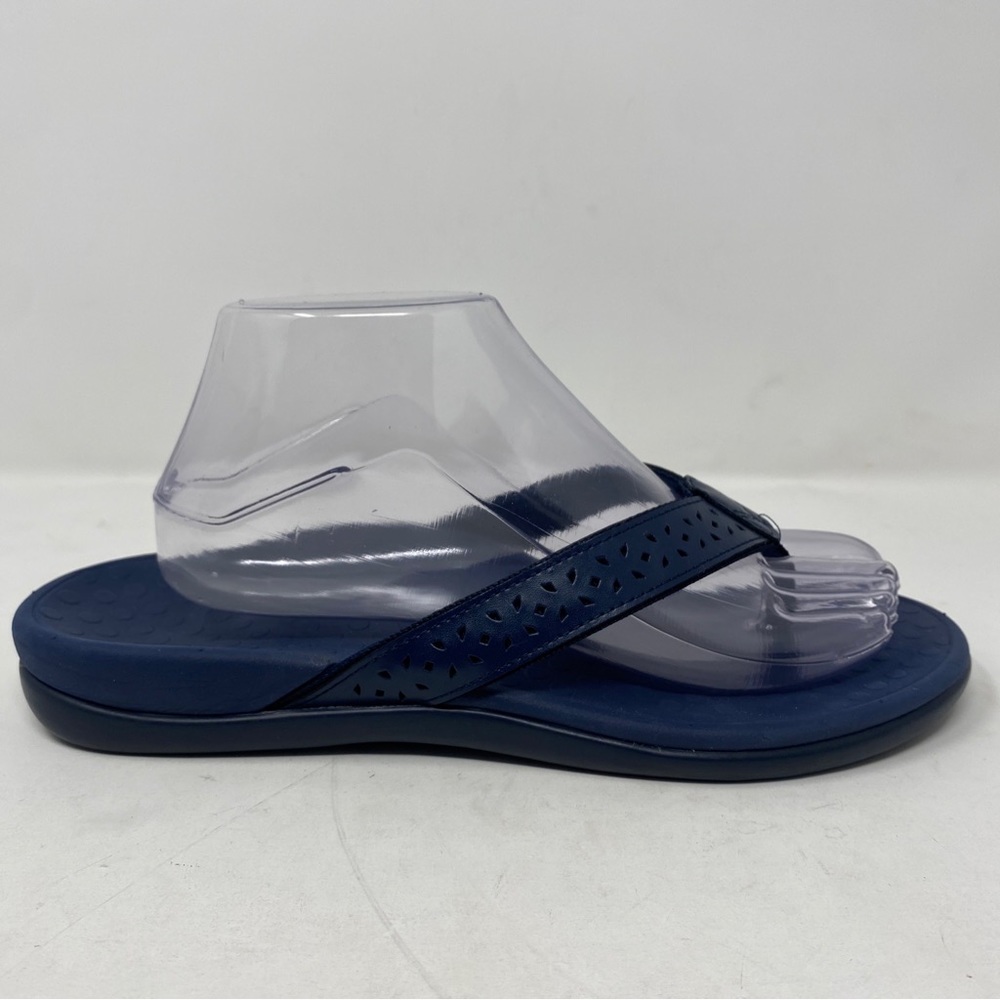 Vionic Tide Perf Navy Blue Orthopedic Flip Flops Women’s Size 9 Arch Support